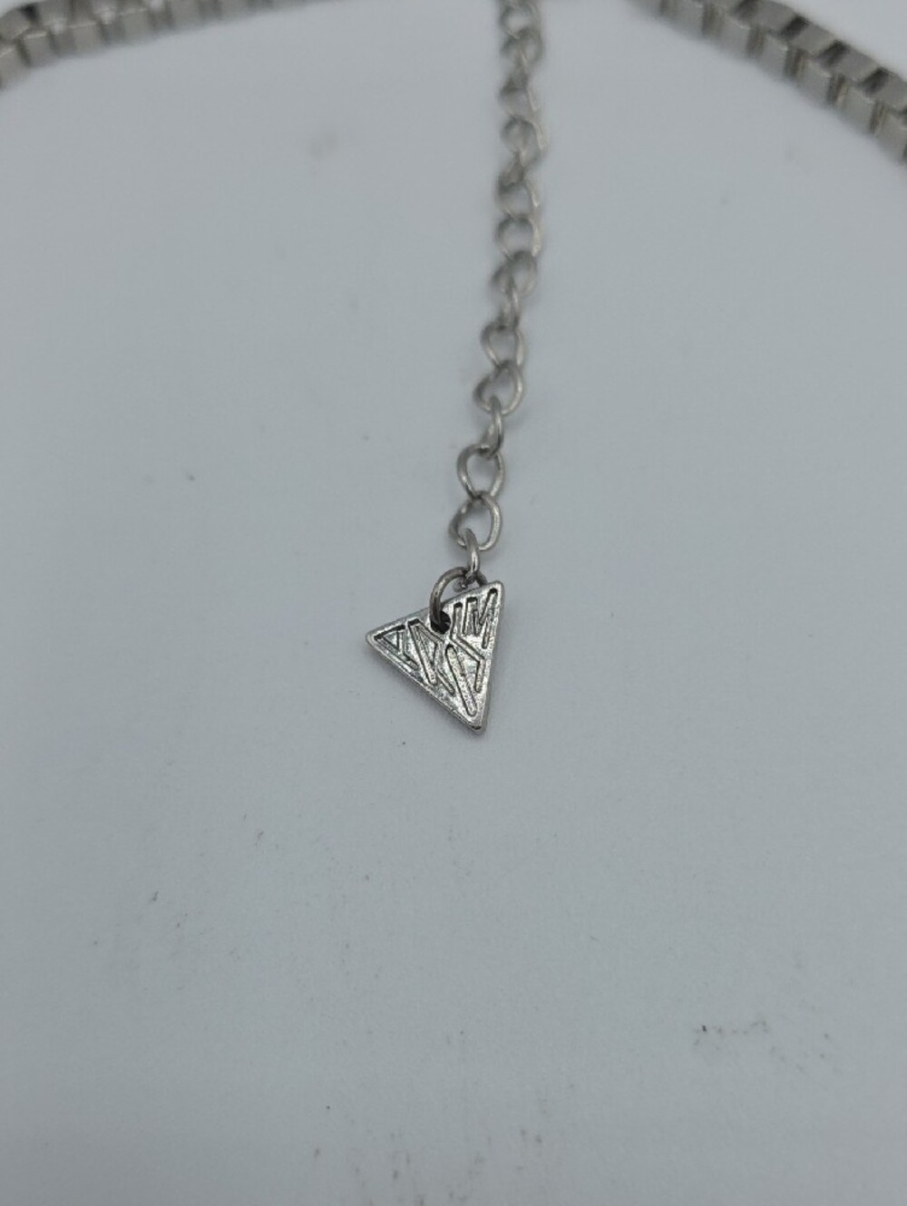PRISM Silver-tone Necklace with Aurora Triangular Crystals - Vintage - Picture 9 of 15